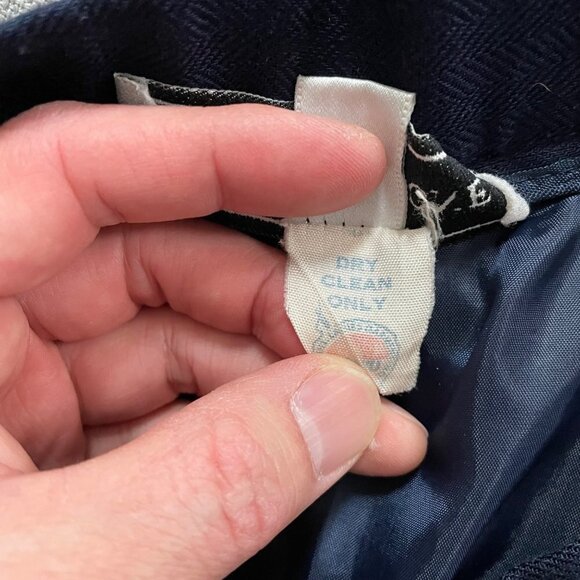 Vintage Evan-Picone Navy High Waisted Pleated Dress Pants Women's Size 12* - Picture 5 of 8